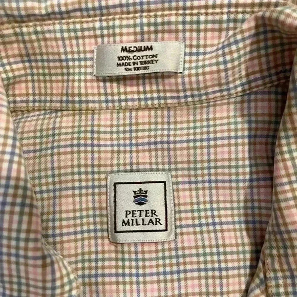 Peter Millar men's size medium long sleeve button down shirt - Picture 5 of 5